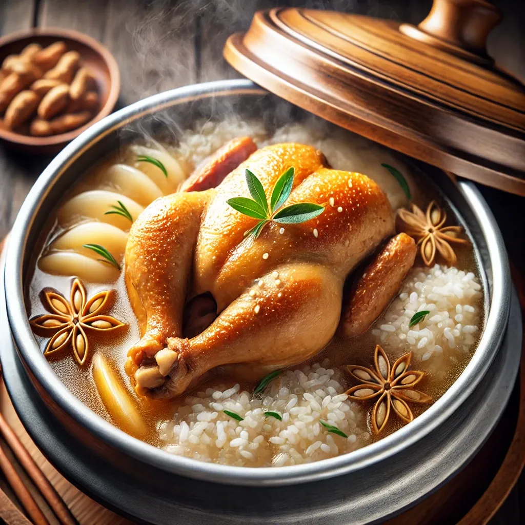 압력솥 삼계탕 찹쌀