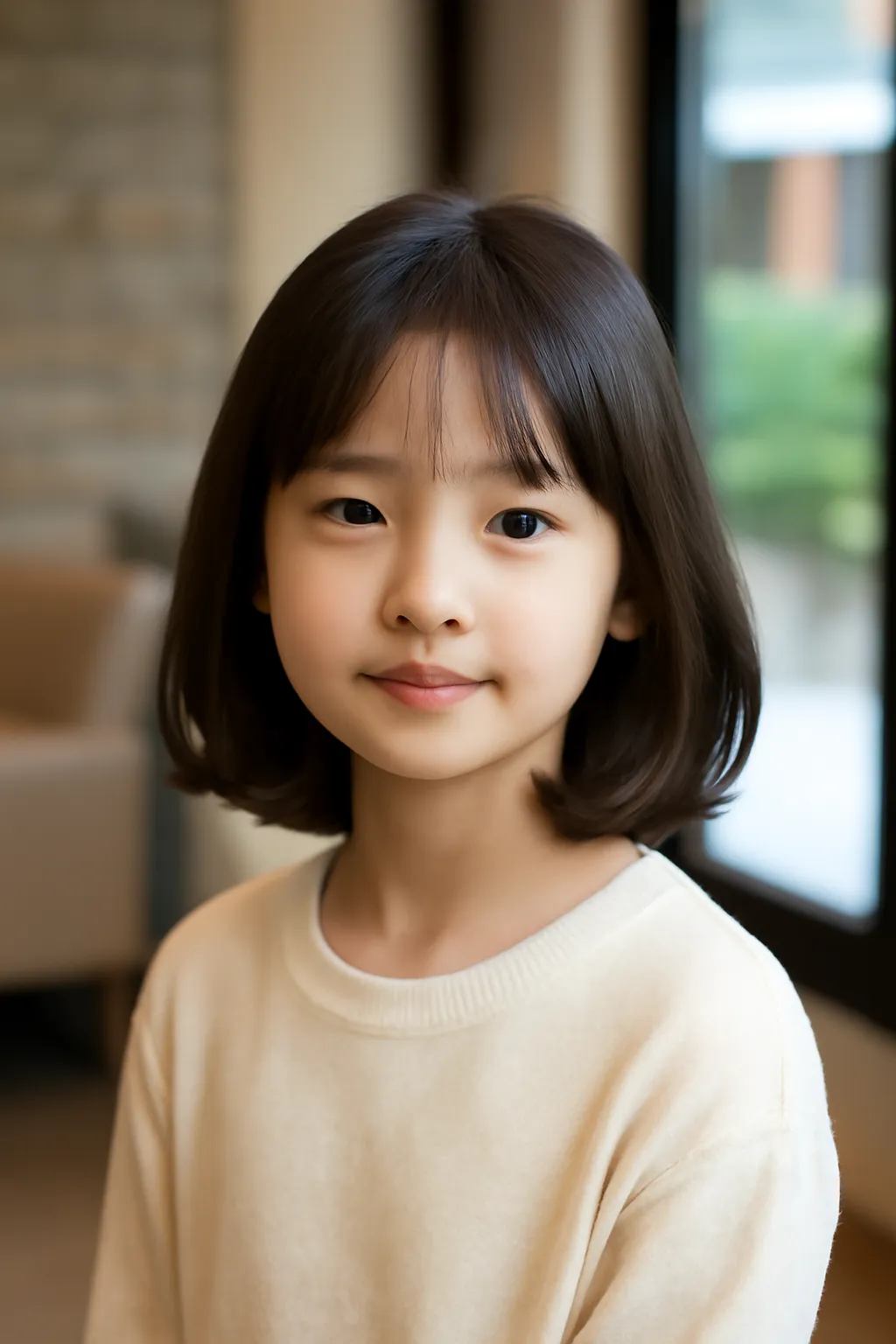 초등학생 단발 c컬펌