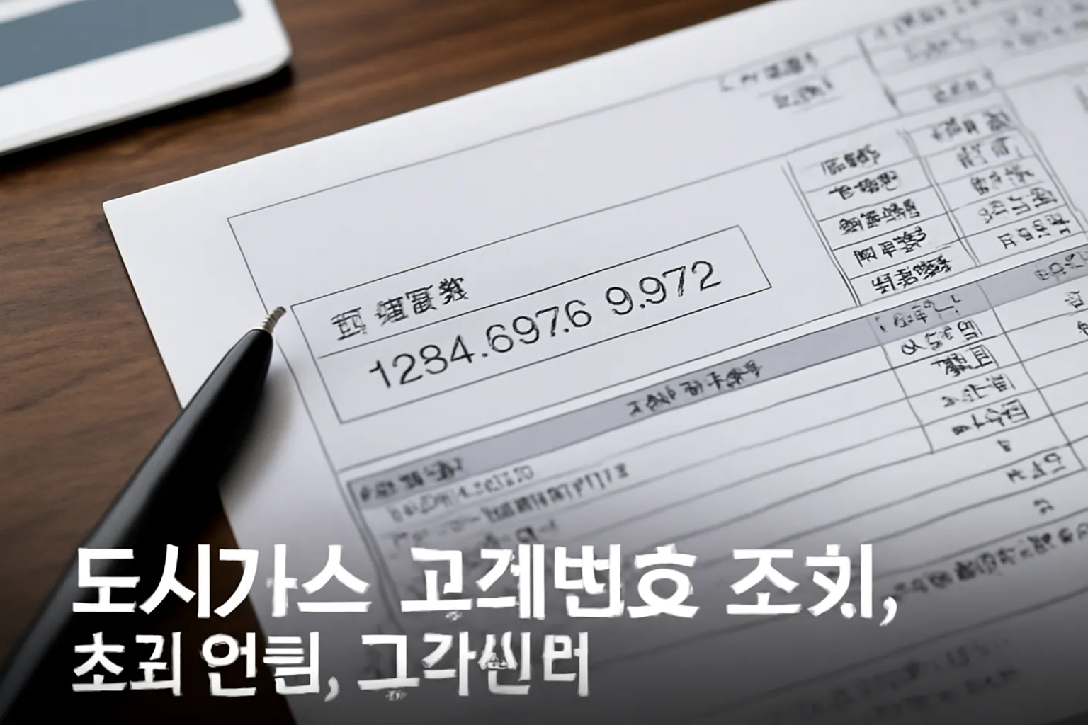 도시가스고객번호