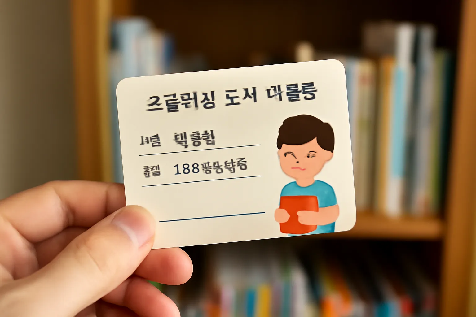 초등학생 도서 대출증
