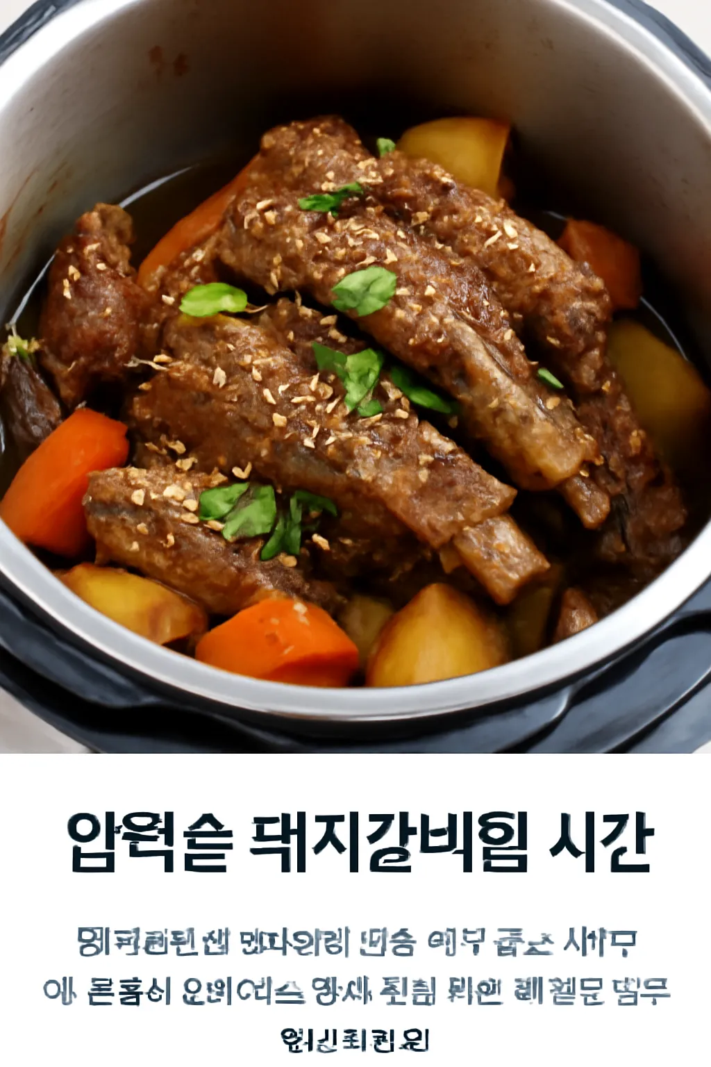 압력솥 돼지갈비찜 시간