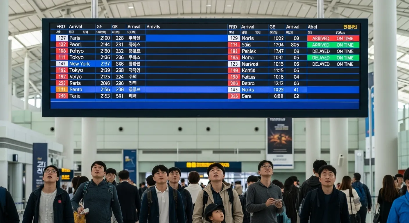 인천공항 비행기 도착시간