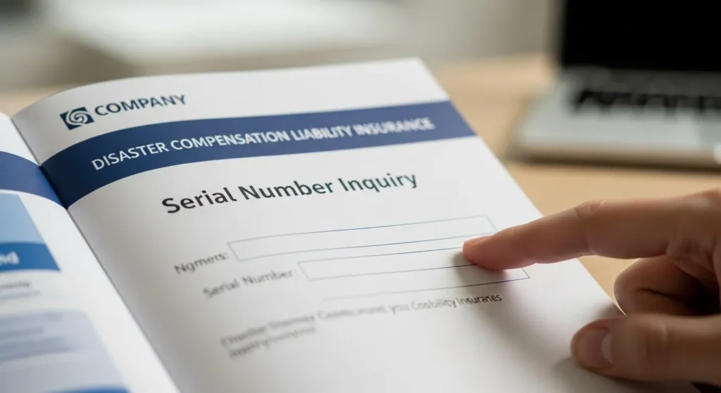 재난배상책임보험 일련번호조회