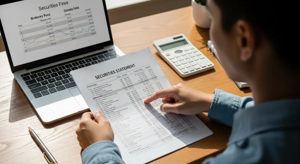 증권사 수수료 확인